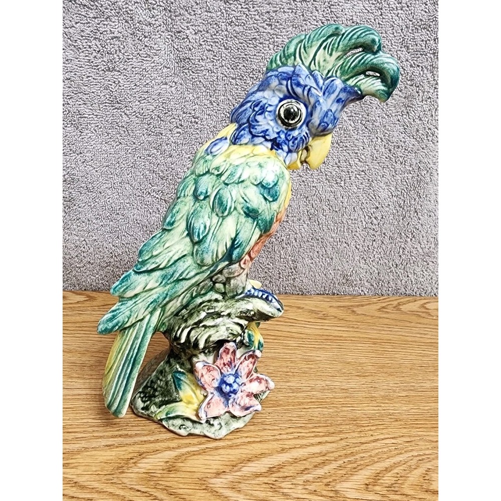 Stangl Pottery Multicolor Cockatoo Bird Aves #3580 Medium 8.5" Made In USA Read‎